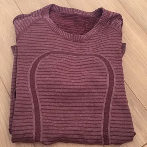 Lululemon Striped Longsleeve Swiftly Top